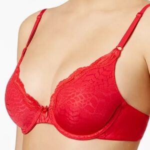 Elegant Red Lace Bra